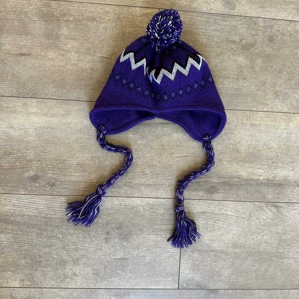 NFL Baby Baltimore Ravens Purple/Black Jacquard Tassel Knit Hat with Pom